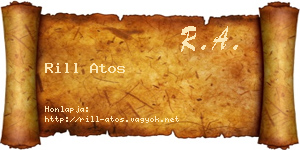 Rill Atos névjegykártya